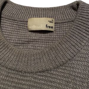 Grey Wilfred Free Cropped Knit Turtleneck Sweater